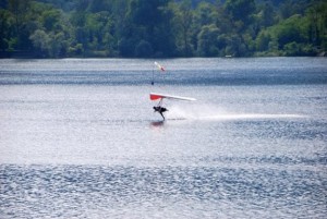 Andrea Iemma Testing the Water After His Winning Aerobatics Routine
