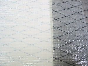 New UVPT10 White and UVPT10 Grey as seen from UV film side.  Note the black Technora X-ply