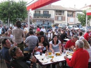 Pizza and Paella night at the Worlds.