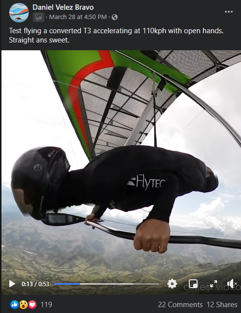 Daniel Vélez Bravo with the completed T3 conversion in Colombia